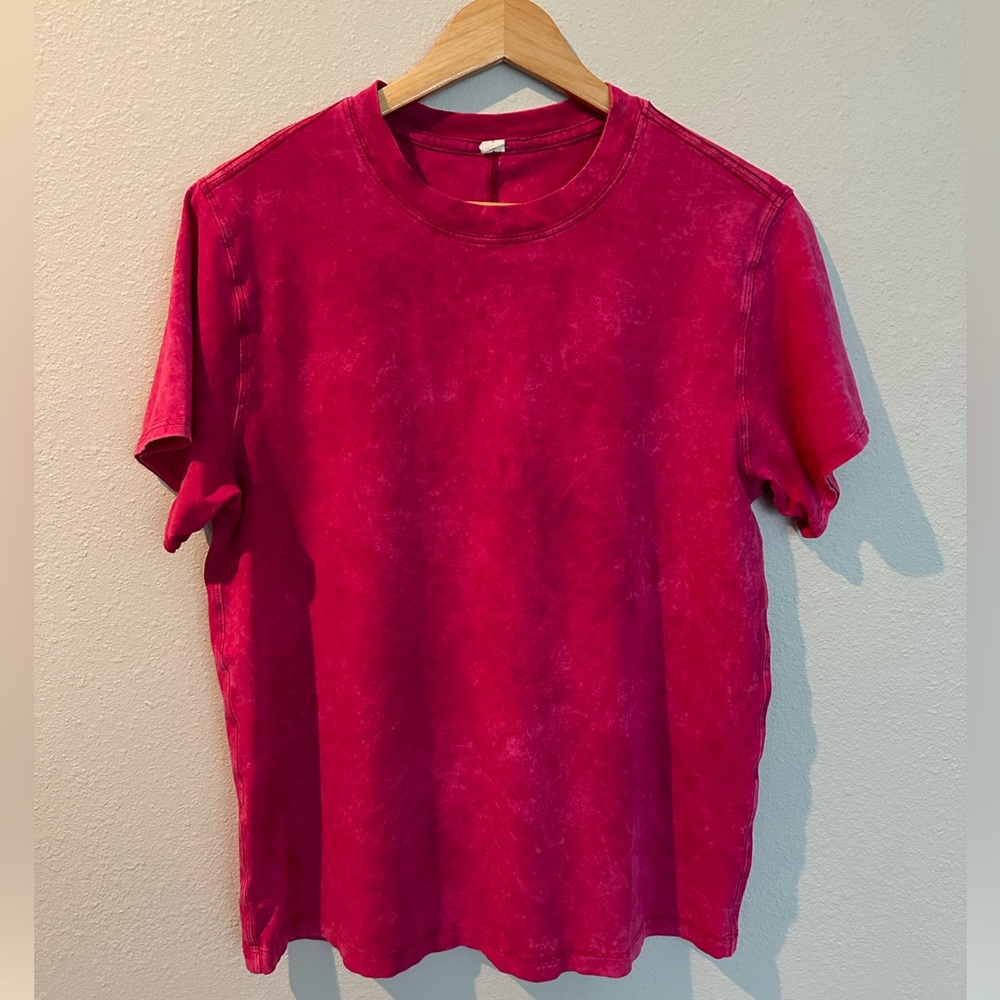 Lululemon Athletica All Yours Vibrant Pink Short Sleeve Tee